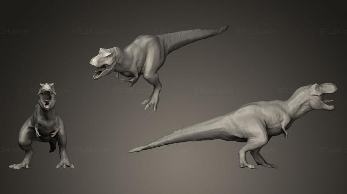 Figurines heroes, monsters and demons (T Rex, STKM_0359) 3D models for cnc